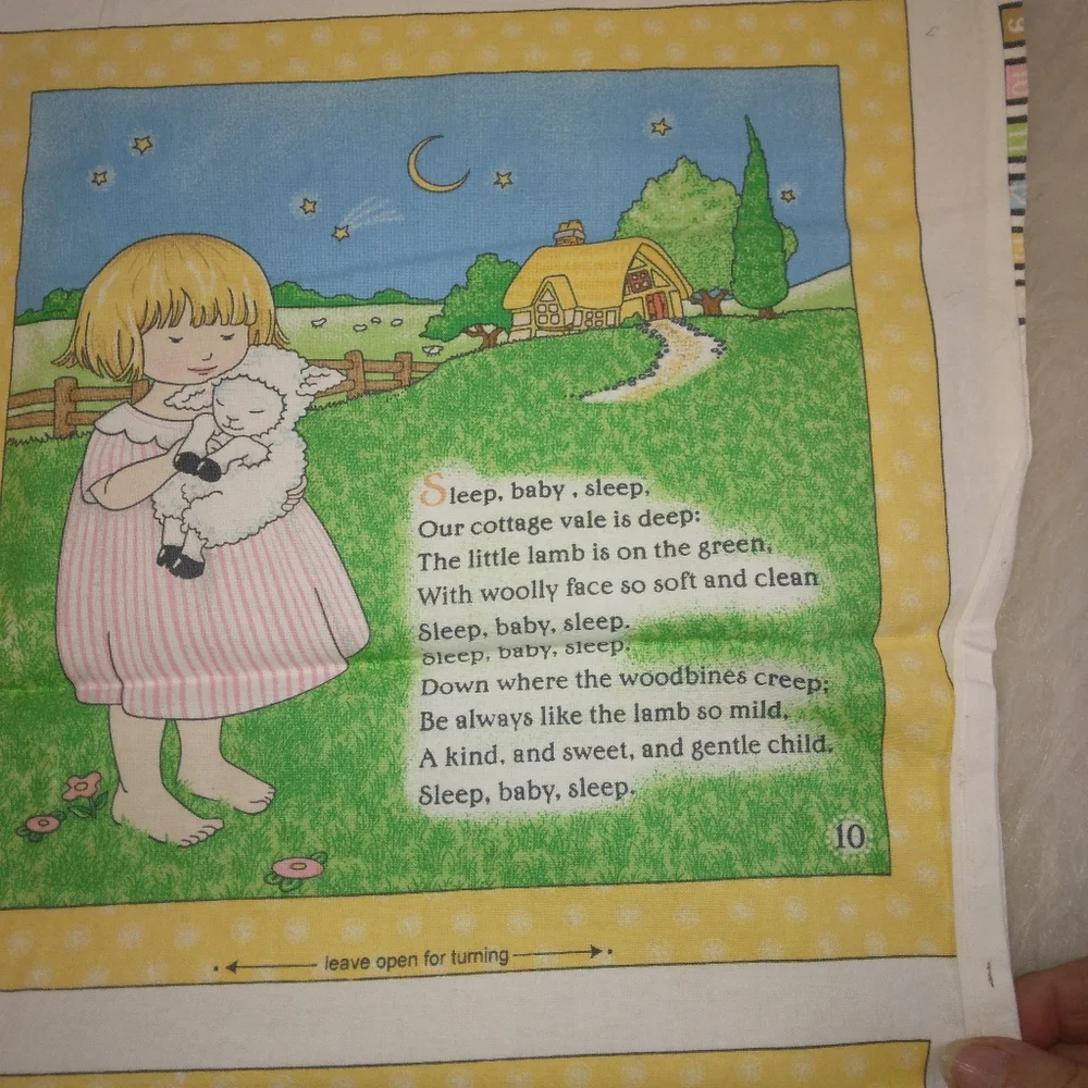 FABRIC Mary Engelbreit's Mother Goose Fabric Panel, new & Uncut, Adorable